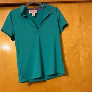 Tommy Bahama Women's Teal Short Sleeve golf polo